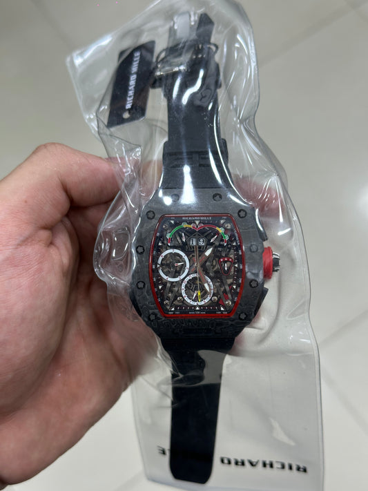 RM50-03 McLaren F1 — skeleton dial and sub-dial counters close-up