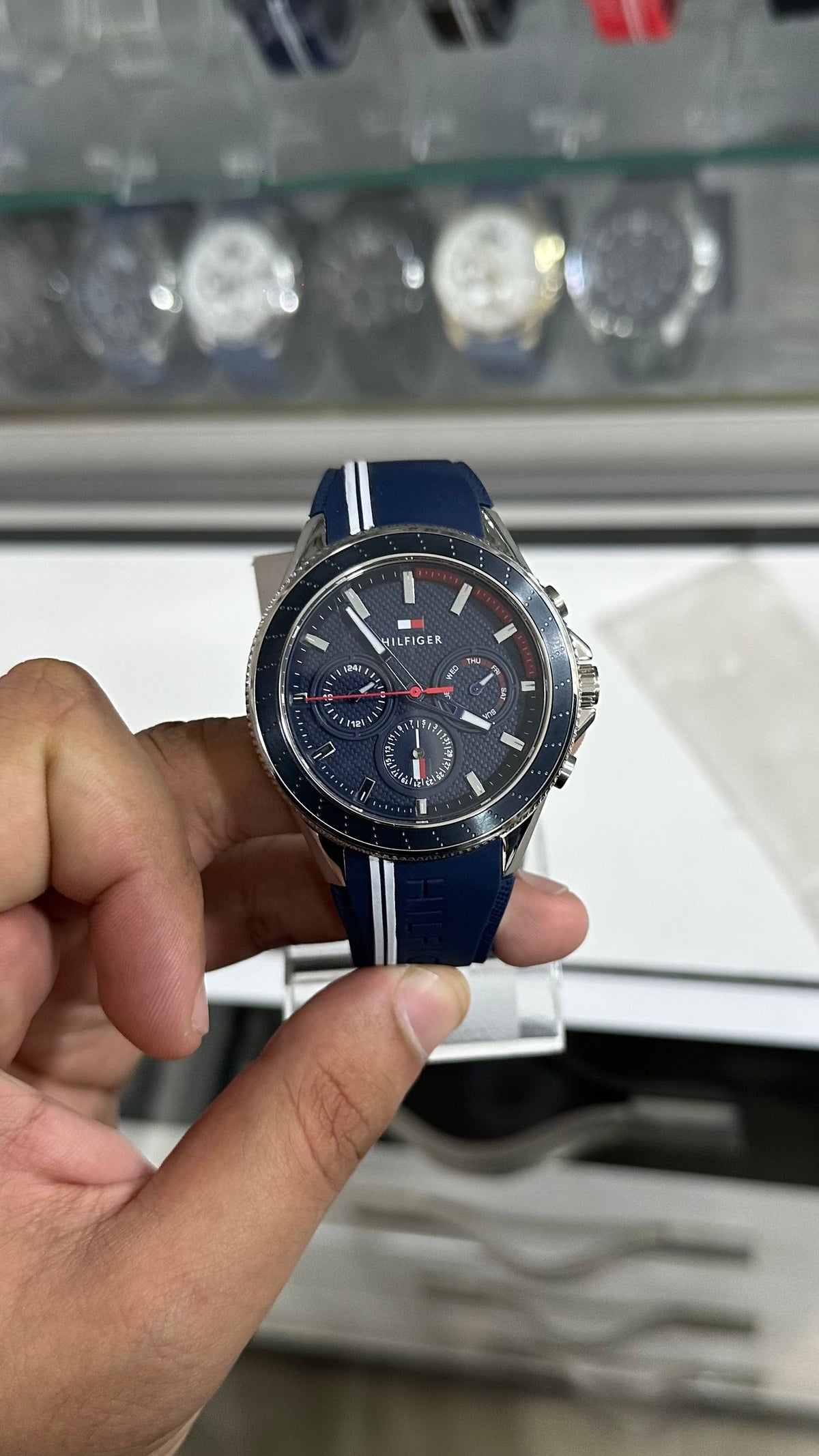 Tommy Hilfiger multifunction watch — strap detail