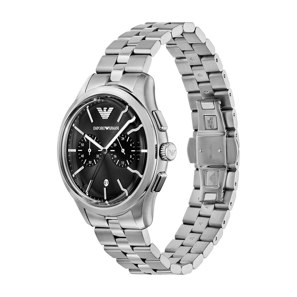 Emporio Armani Dario — dial and hands close-up