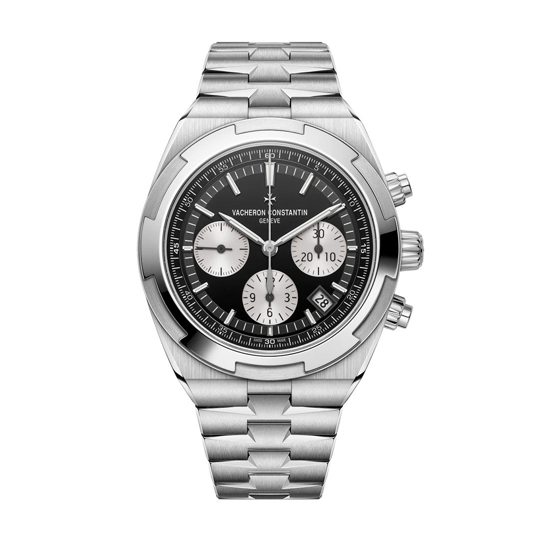 Vacheron Constantin Overseas Chronograph - Black Dial, Steel Bracelet