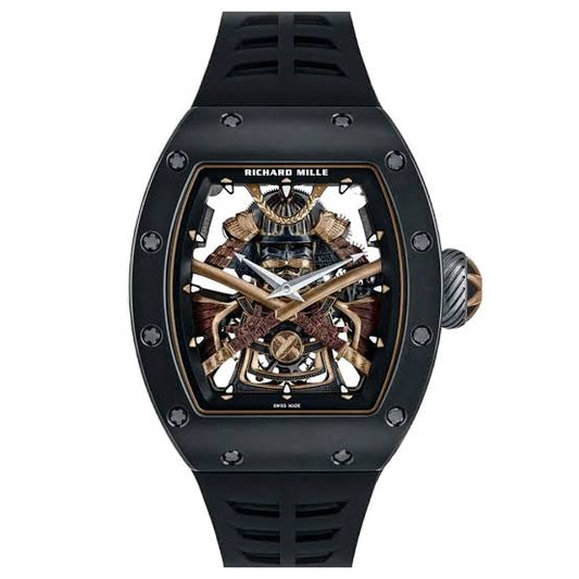 RM47 — tonneau case, skeleton dial, front view