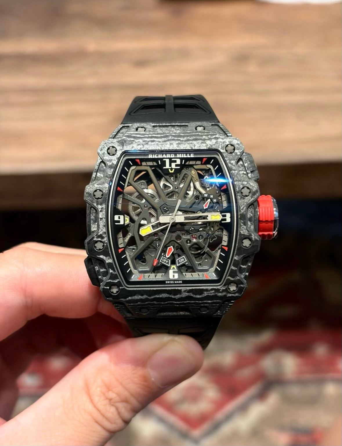 RM35-03 Rafa — rubber strap detail