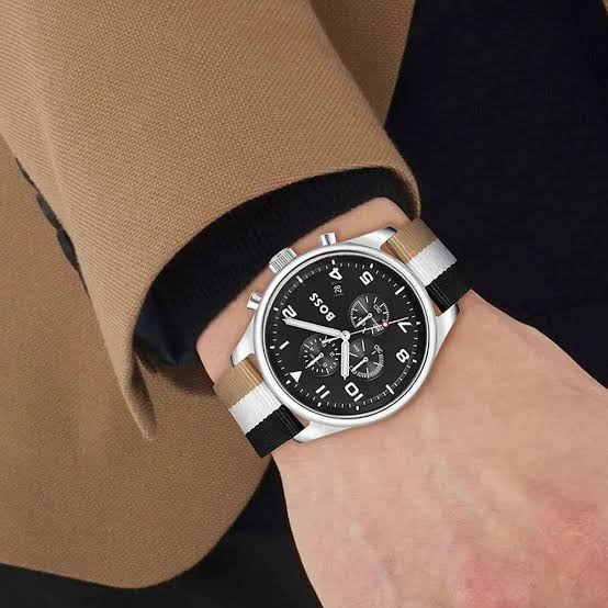 Hugo Boss men's watch — strap detail