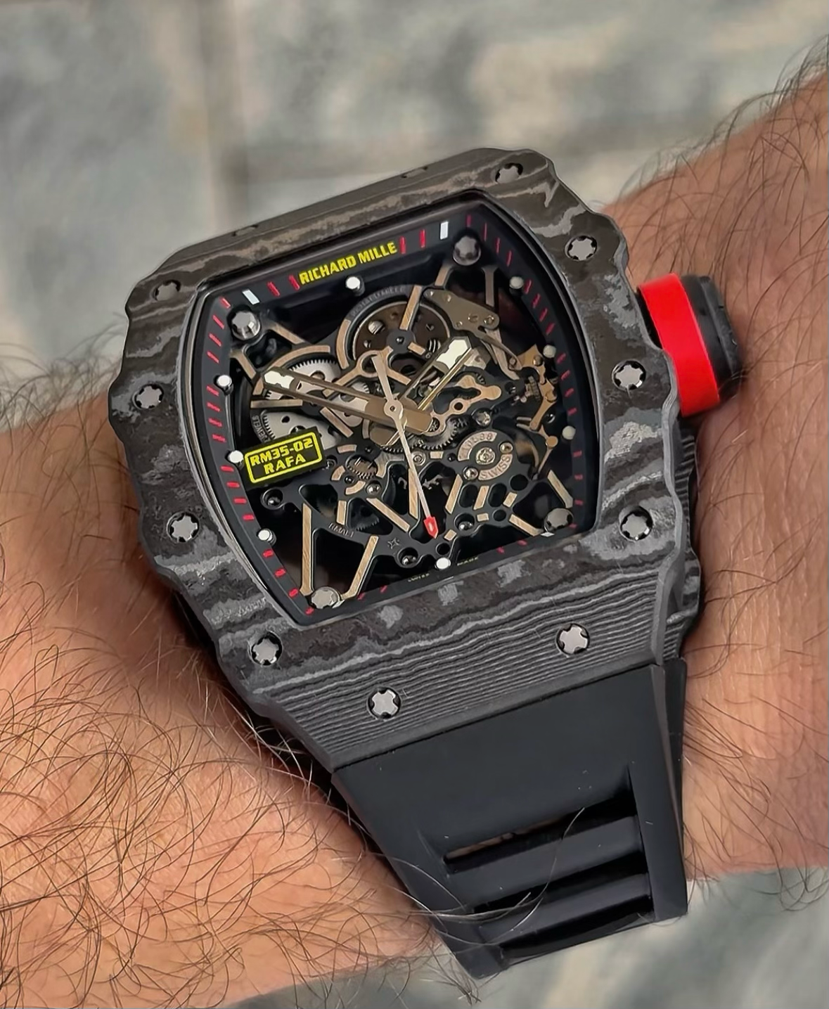 RM35-02 Rafael Nadal — rubber strap detail