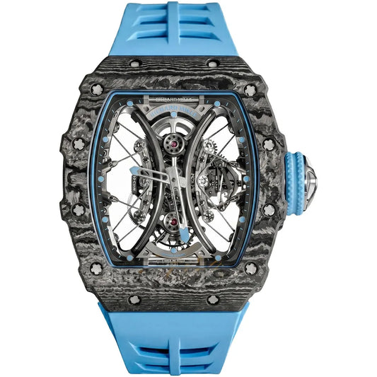 RM53-01 — tonneau case, suspended skeleton dial, front view
