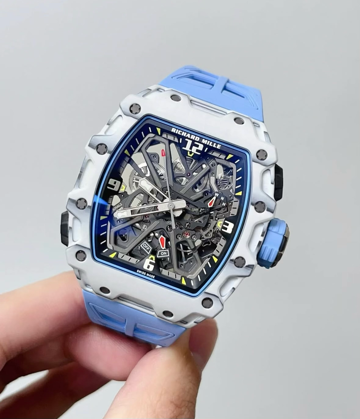 RM 35-03 Rafael Nadal — skeleton dial and hands close-up