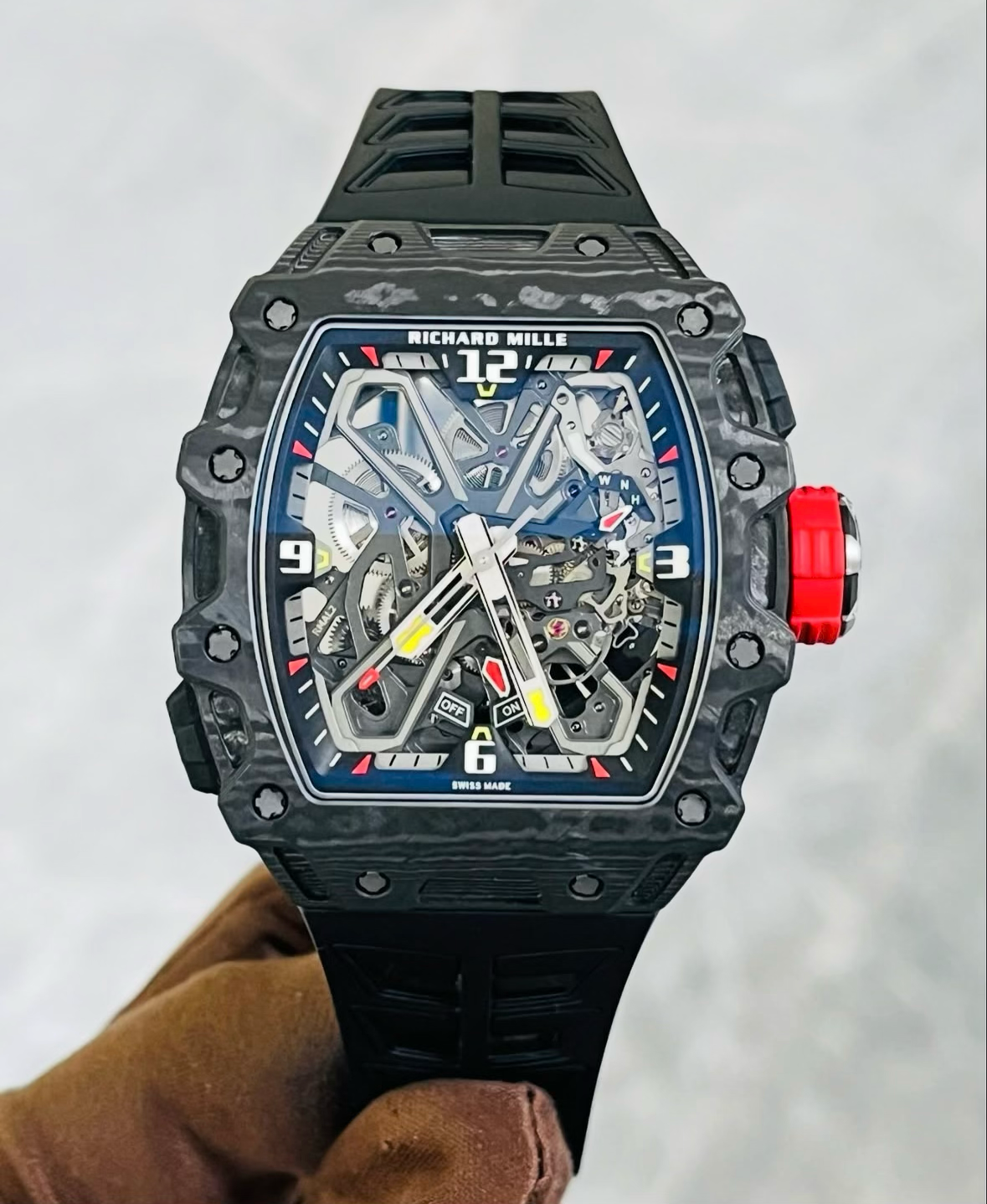 RM35-03 Rafa — skeleton dial and hands close-up
