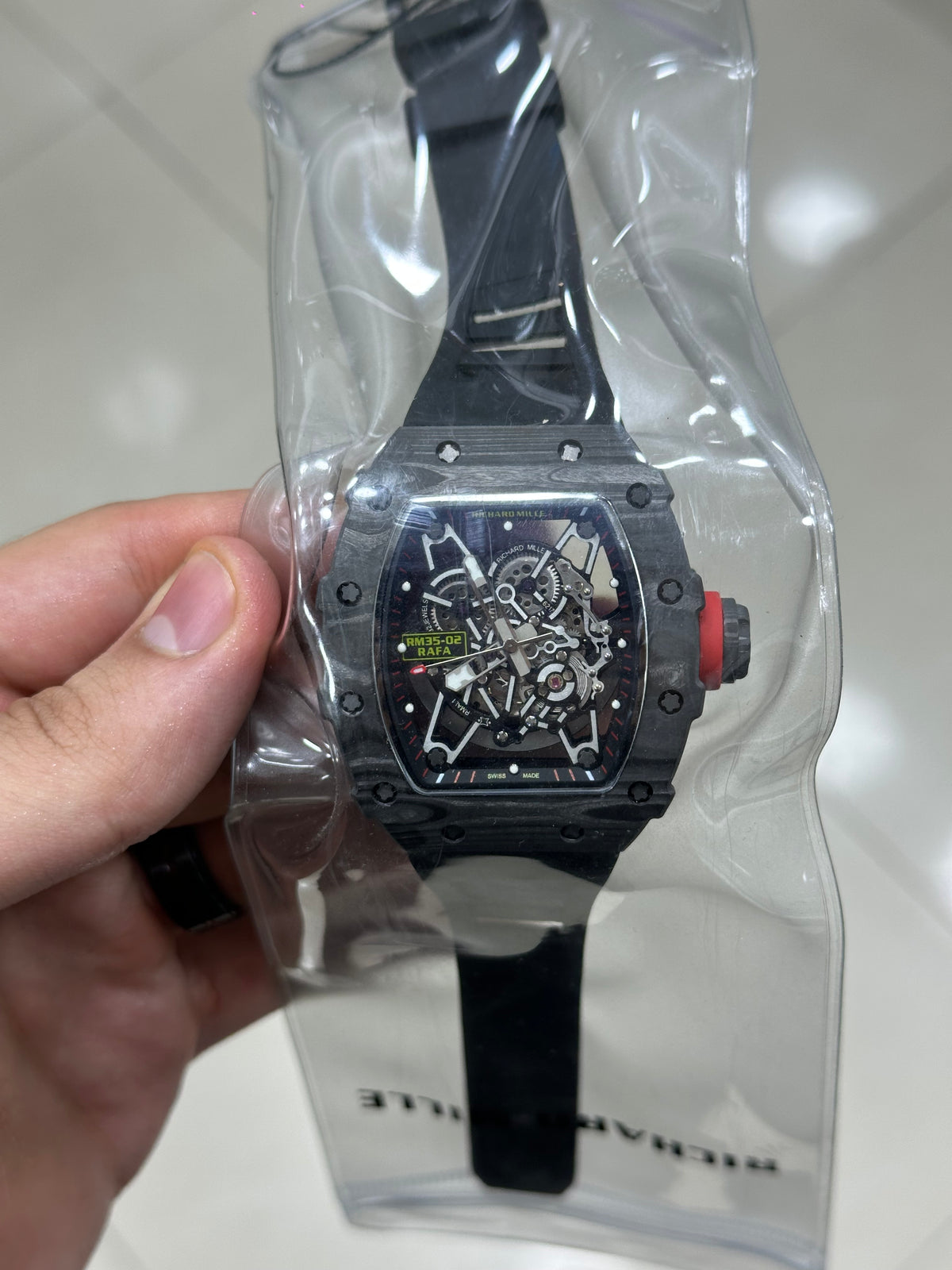 RM35-02 Rafael Nadal — held in hand, showing size