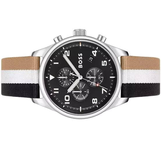 Hugo Boss men's watch — case profile and crown