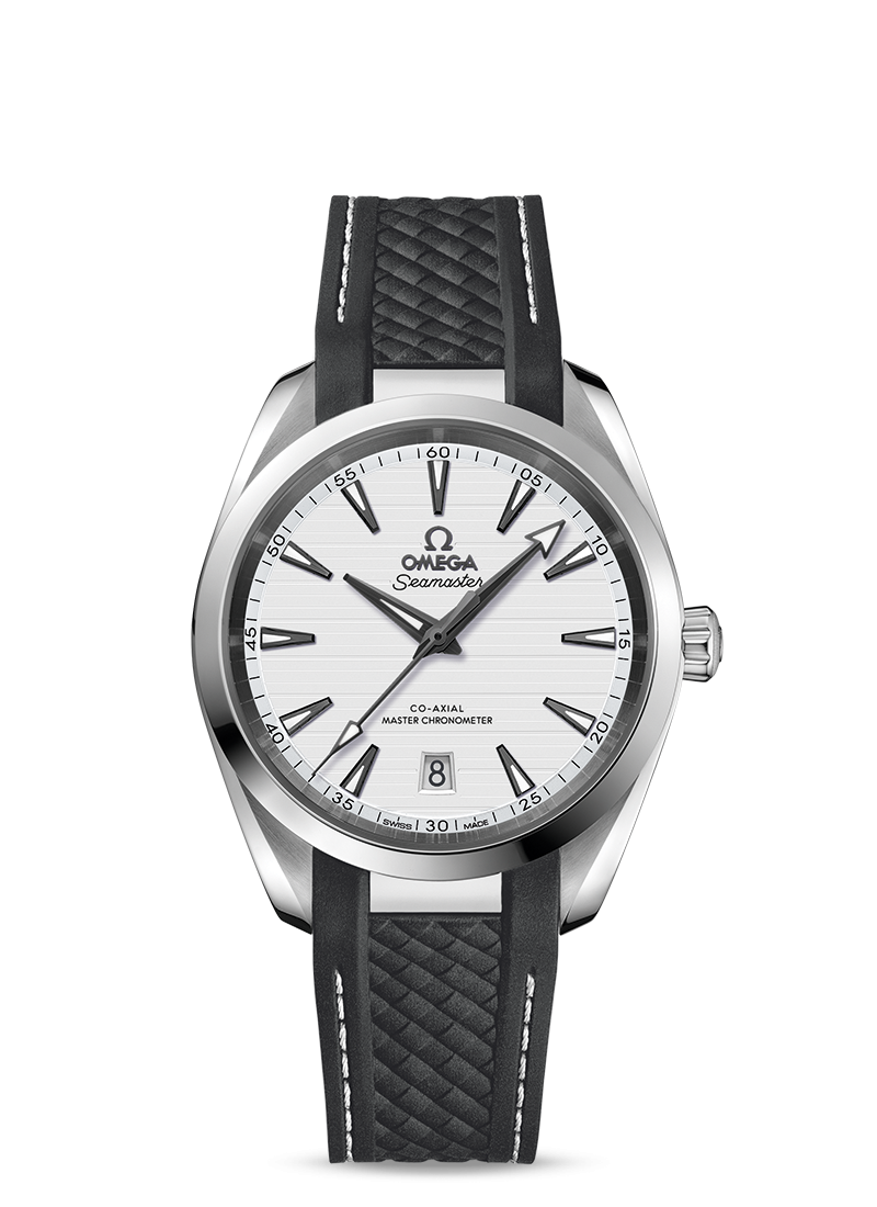 Seamaster Aqua Terra — steel case, white dial, front view