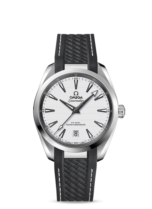 Seamaster Aqua Terra — steel case, white dial, front view