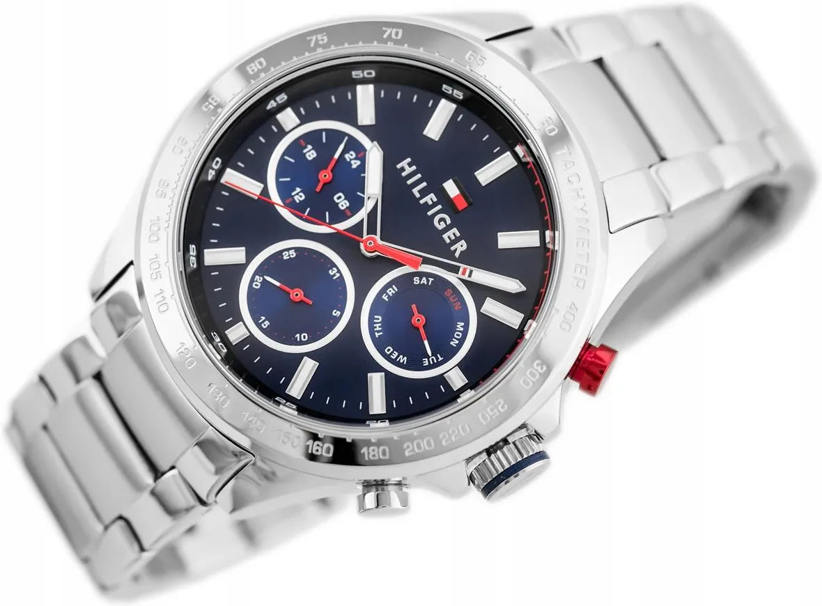 Tommy Hilfiger Hudson — dial and hands close-up