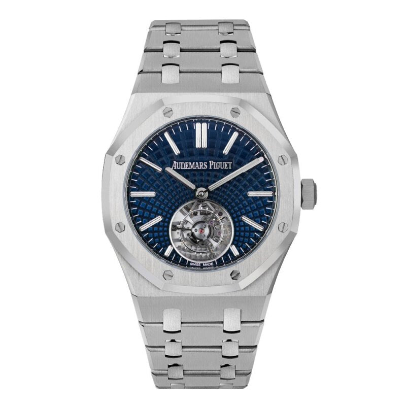 Royal Oak Flying Tourbillon — steel case, tourbillon aperture on the dial, front view