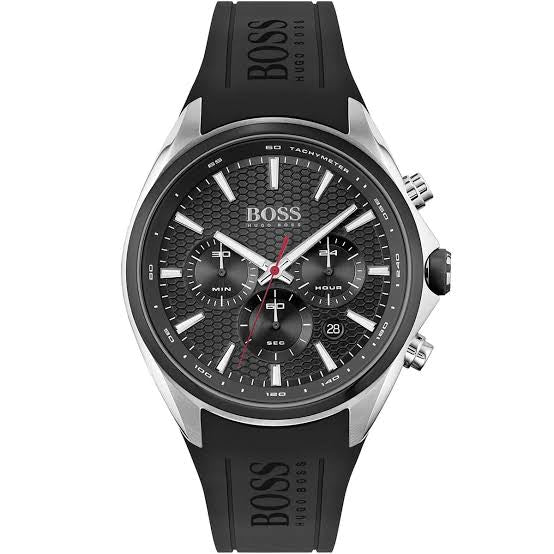 Hugo Boss black and silver watch — front view of the dial and case