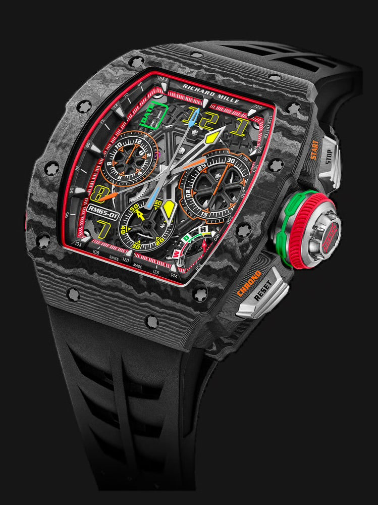RM64-01 — skeleton dial and hands close-up