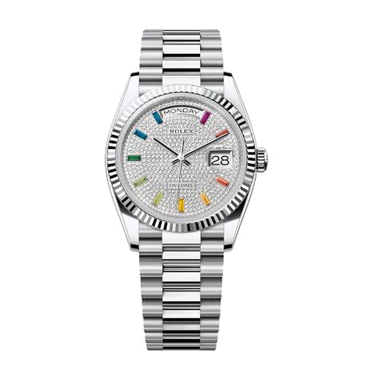 Day-Date 36 — 36mm case, day and date display, front view