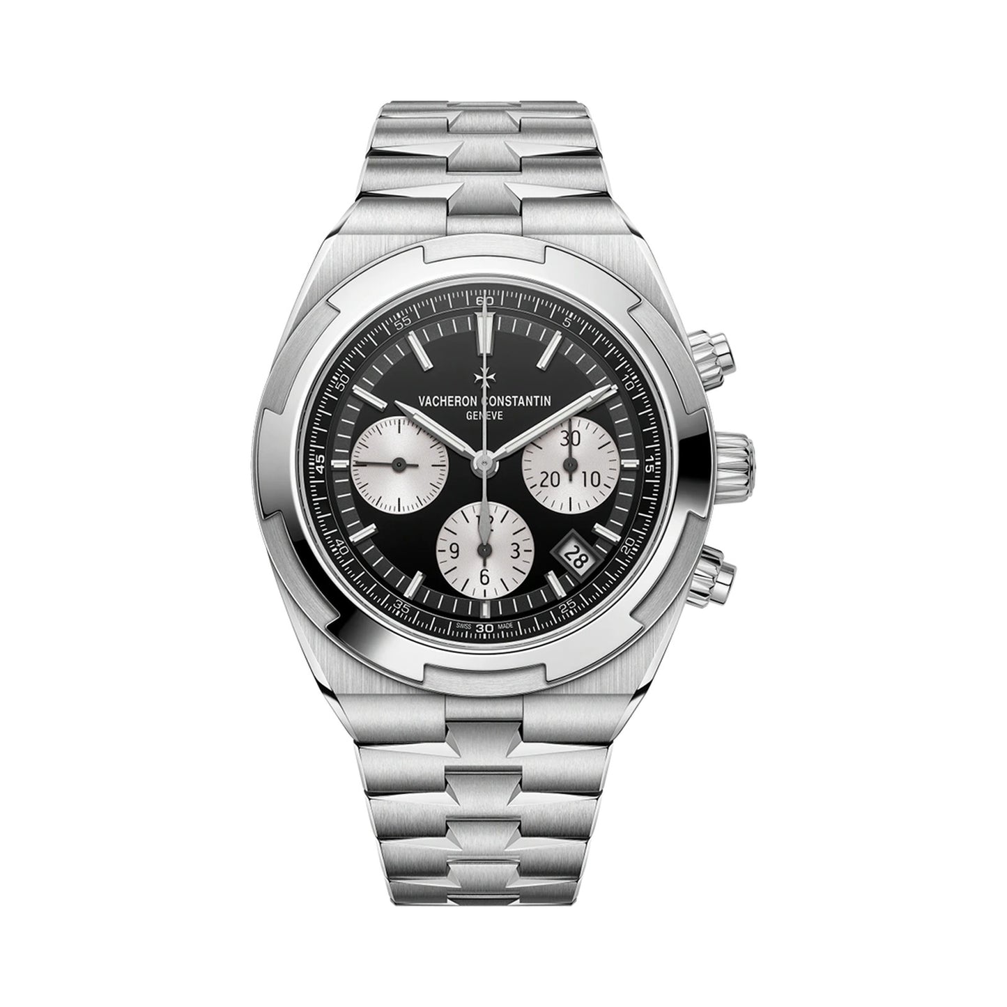 Vacheron Constantin Overseas Chronograph - Black Dial, Steel Bracelet