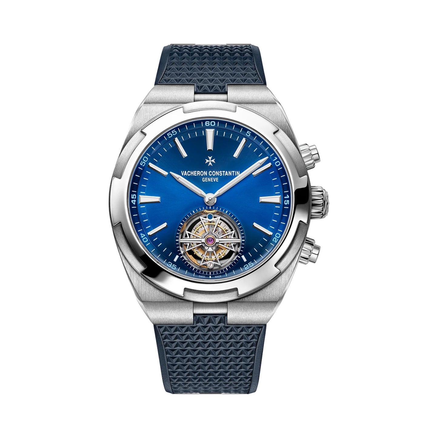 Vacheron Constantin Overseas Tourbillon - Blue Dial, Blue Rubber Strap