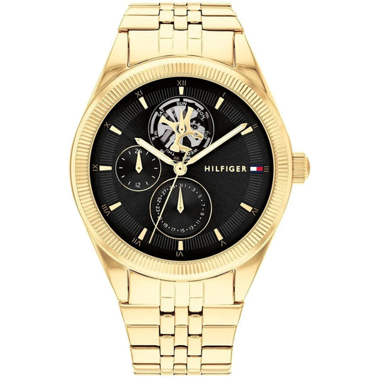 Tommy Hilfiger Monica 1782717 gold-tone women's watch with black multifunction dial
